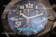 Breitling Avenger Seawolf Miyota Quartz PVD Case with Black Dial and Black Rubber Strap - Arabic Numeral Markers