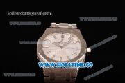 Audemars Piguet Royal Oak 33MM Miyota Quartz Steel Case/Bracelet with Stick Markers and White Dial (EF)