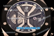 Audemars Piguet Royal Oak Offshore Chrono Miyota Quartz Steel Case with PVD Bezel Black Dial and Rubber Strap