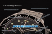 Omega Seamaster Diver 300M Chrono Swiss Valjoux 7750 Automatic Steel Case with Black Dial and Green Markers (GF)