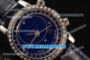 Patek Philippe Grand Complication Steel Case 9015 Auto with Blue Dial and Blue Leather Strap
