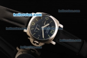 Panerai PAM 090 Luminor Power Reserve Automatic Movement Black Dial with Green Stick Markers and Arabic Numerals