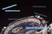 Breitling Chronomat B01 GMT Swiss Valjoux 7750 Automatic Steel Case/Strap with Blue Dial - Diamond Bezel