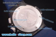 Hublot Big Bang Chronograph Quartz Movement PVD Case with Black Dial and Blue Rubber Strap