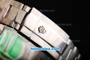 Rolex Milgauss Oyster Perpetual Full Steel with Black Dial and Orange Second Hand-Green Glass