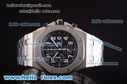 Audemars Piguet Royal Oak Offshore Chronograph Miyota Quartz Movement Stainless Steel Case and Bracelet with Black Dial