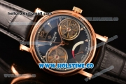 Patek Philippe Calatrava Asia Automatic Rose Gold Case with Black Dial and Stick/Arabic Numeral Markers