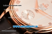 Omega De Ville Co-Axial Swiss ETA 2824 Automatic Rose Gold Case with Roman Numeral Markers and Silver Dial