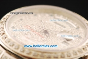 Rolex Day-Date Automatic Movement Diamond Case with Diamond Dial and Diamond Strap-ETA Coating