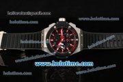 Hublot King Power F1 Swiss Valjoux 7750 Automatic Steel Case with PVD Bezel and Red Markers