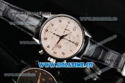 Tag Heuer Carrera Callbre 1887 Chrono Swiss Valjoux 7750-SHG Automatic Steel Case with White Dial and Arabic Numeral Markers