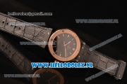 Hublot Classic Fusion 9015 Auto PVD/Rose Gold Case with Black Dial and Black Leather Strap