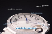 Cartier Ballon bleu de Swiss ETA Quartz Steel Case with Diamond Bezel and White MOP Dial-1:1 Original