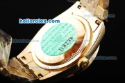 Rolex Datejust Automatic Movement Golden Case with White MOP Dial and Pink Diamond Markers