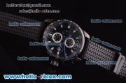 Chopard Miglia GT XL Chronograph Miyota Quartz PVD Case with Black Dial and Blue Hands