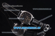 Panerai Radiomir 1940 Clone Panerai P.999/1 Manual Winding Steel Case with Black Dial Black Leather Strap and Stick/Arabic Numeral Markers (KW)