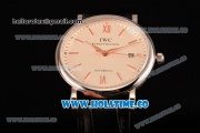 IWC Portofino Chrono Swiss ETA 2824 Automatic Steel Case with White Dial and Rose Gold Stick Markers