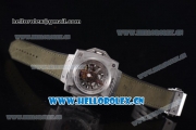 Hublot Masterpiece MP 08 Antikythera Sunmoon Asia 2813 Automatic Steel Case Skeleton Dial Army Green Leather Strap and White Markers