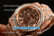 Rolex GMT Master II All Diamond With Swiss ETA 2836 Automatic Rose Gold 116769TRRR