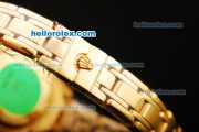 Rolex Datejust Oyster Perpetual Automatic Full Gold with Diamond Bezel and Diamond Markers-White Dial-Lady Size