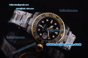 Rolex GMT Master II Swiss ETA 2836 Automatic Full PVD with Gold Bezel and Black Dial