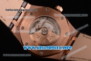 Audemars Piguet Royal Oak 41 Clone AP Calibre 3120 Automatic Rose Gold Case with Black Dial Stick Markers and Black Leather Strap (BP)