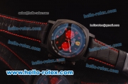 Ferrari Special Edition FER000038 Chronograph Miyota Quartz PVD Case with Black Dial and Black Leather Strap