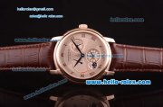 Audemars Piguet Jules Audemars ST25 with Power reserve Rose Gold Case with Rose Gold Dial and Brown Leather Strap