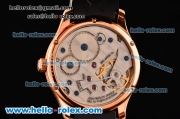 IWC Portuguese Vintage Asia 6497 Manual Winding Rose Gold Case with White Dial and Stick/Numeral Markers