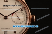 IWC Portuguese Automatic Clone IWC 52010 Automatic Rose Gold Case with White Dial and Brown Leather Strap - (AAAF)