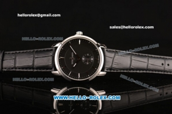 Ulysse Nardin Classico Miyota OS2035 Quartz Steel Case with Stick Markers Black Dial and Black Leather Strap