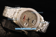 Rolex Day Date Automatic Movement Steel Case with Diamond Dial/Bezel and SS Diamond Strap