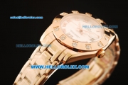 Rolex Datejust Swiss ETA 2836 Automatic Movement Full Rose Gold with White Dial and Roman Numerals