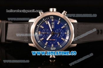 IWC Aquatimer Chronograph Miyota Quartz Steel Case with Blue Dial and Stick Markers