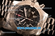 Breitling Avenger Skyland Chrono Swiss Valjoux 7750 Automatic Steel Case with Black Dial and White Arabic Numeral Markers (H)