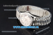 Rolex Datejust Swiss ETA 2671 Automatic Steel Case with Silver Dial Diamonds Markers Diamonds Bezel and Steel Bracelet (BP)