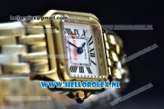 Cartier Santos 100 Japanese Miyota Quartz Yellow Gold Case with White Dial Roman Numberal Markers and Yellow Gold Bracelet