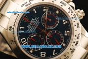 Rolex Daytona Chronograph Swiss ETA 7750 Automatic Movement with Blue Dial and White Numeral Markers