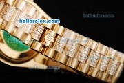 Rolex Day Date Automatic Movment Golden Case with Diamond Bezel and Diamond Markers