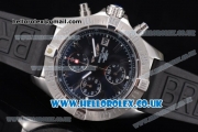 Breitling Avenger Seawolf Chrono Miyota OS10 Quartz Steel Case with Black Dial Black Rubber Strap and Stick Markers