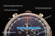 Tag Heuer Mikrogirder 2000 Chrono Miyota Quartz Steel Case with Black Dial and Rubber Strap - Orange Second Hand