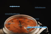 Rolex Datejust Automatic Movement Full Steel with Orange Dial and Roman Numeral Markers