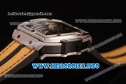 Hublot MP-06 Senna Champion 88 Chrono Miyota Quartz Steel Case with Skeleton Dial and Yellow/Black Leather Strap