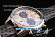 Tag Heuer Carrera Calibre 17 Chrono Miyota OS20 Quartz Steel Case with White Dial and Stick Markers