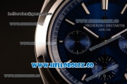 Vacheron Constantin Overseas Chrono Miyota 9015 Automatic Steel Case with Blue Dial and Steel Bracelet