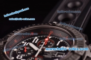Breitling Super Avenger Chrono Swiss Valjoux 7750 Automatic PVD Case with Black Dial and Black Rubber Strap - 1:1 Original