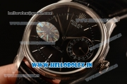 Rolex Cellini Date Black Dial Stainless Steel Swiss ETA 2836 With Black Leather Strap 50519 bkbk