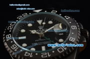 Rolex Pro-Hunter GMT-Master Asia 2813 Automatic PVD Case with PVD Strap and Black Dial Stick Markers