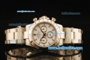 Rolex Daytona Swiss Valjoux 7750 Automatic Movement Full Steel with White Dial and White Stick Markers