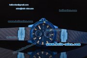 Ulysse Nardin Maxi Marine Diver Power Reserve Asia ST25 Automatic PVD Case with Blue Rubber Strap Blue Dial Stick Markers